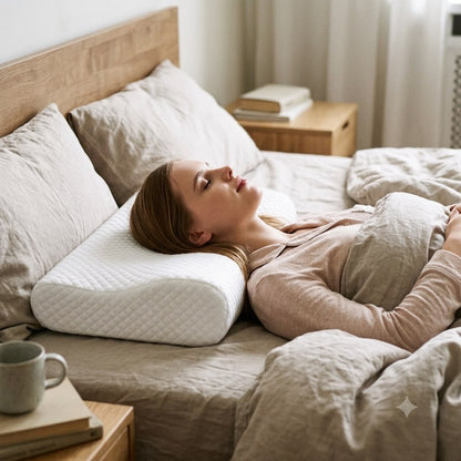 EVERABODE Orthopedic Memory Foam Neck Comfort| Ergonomic Neck Support for Better Sleep