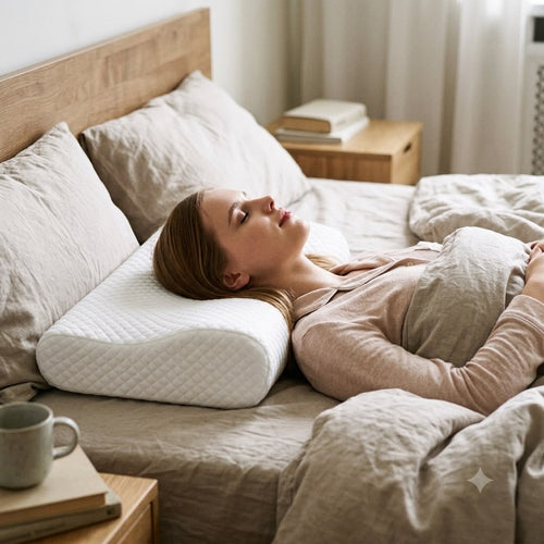 EVERABODE Orthopedic Memory Foam Neck Comfort| Ergonomic Neck Support for Better Sleep